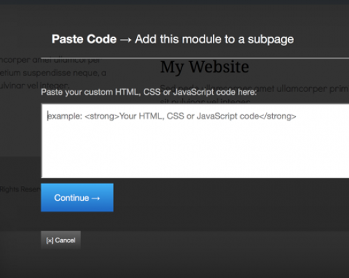 Custom Code (HTML, CSS, JavaScript)